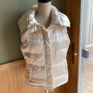 Talbots white puffy down/feather vest